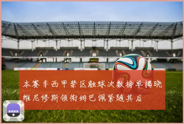 本赛季西甲禁区触球次数榜单揭晓维尼修斯领衔姆巴佩紧随其后